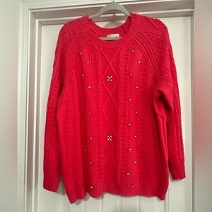 Cato Hot Pink sweater with Rhinestones